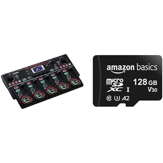 Boss RC-505 MK2 Loop Station & Amazon Basics MicroSDXC-Speicherkarte, 128 GB, mit SD-Adapter, A2, U3, 100 MB/s max. Lesegeschwindigkeit, Schwarz