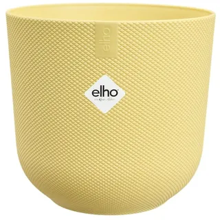 elho Jazz rund 23cm Blumentopf - Cream Yellow | Ø 23.1 x H 21.5 cm | Für den Innenbereich geeignet | 100% recycelter Kunststoff