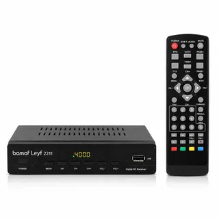 Bamof Leyf 2211 DVB-T2 Receiver & Kabel Receiver Digitales Kabelfernsehen H.265 HEVC FTA Full HD TV (DVB-C/C2, HDTV, SCART, USB) + HDMI Kabel, Kabelfernsehen für alle Kabelanbieter geeignet