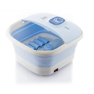 InnovaGoods - Elektrisches Fußsprudelbad mit Hydromassage, Wärme- und Sprudelfunktion, Aromatherapie, 10 Massagerollen, Klappbar, Kunststoff, Bunt