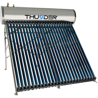 THUNDER Vakuumröhren Solarkollektor Heat Pipe 250 l 25 Röhren Solar Warmwasserbereiter Edelstahl SUS304 Warmwasserspeicher Solarsystem