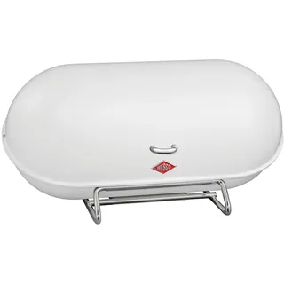Brotkasten WESCO "Breadboy", weiß matt, B:44,3cm H:21cm, Lebensmittelaufbewahrungsbehälter, Brotkasten, pulverbeschichtet, klapperfreier Schwenkdeckel, mit Lüftungslöcher