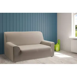 Tural - Elastischer Sofa Überwürfe. Mileto Beige Sofabezug. 2 Sitzer (130-160 cm) Zweisitzer | Elastische bandeinstellung Sofahusse | Einfache Platzierung | In verschiedenen Größen verfügbar