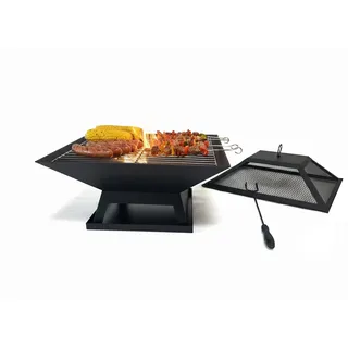 Relaxdays Feuerschale Ø 45 cm Schwarz