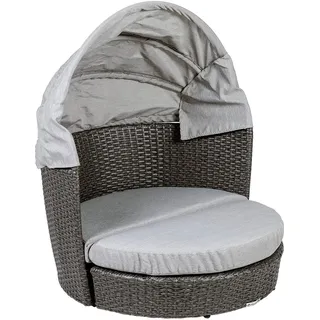greemotion Pet Hundelounge mit Dach und Kissen, ca. 78 x 61/100 x 83 cm, grau