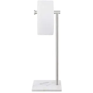 KES WC Toilettenpapierhalter Freistehend Klopapierhalter Edelstahl SUS304 Klorollenhalter Ständer Toilettenrollenhalter Stehend Marmor Basis Rollenhalter Gebürstet, BPH285S1-2