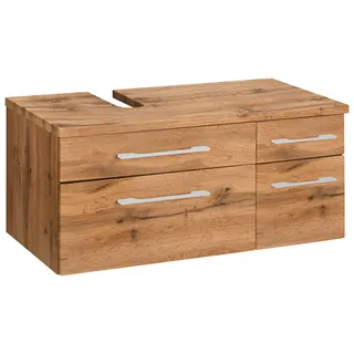 WELLTIME Waschbeckenunterschrank »Davos«, Breite 90 cm braun