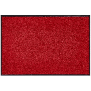 andiamo Premium-Fußmatte Wash & Clean - langlebige Schmutzfangmatte Hauseingang - als Fußmatte innen oder als Fußabtreter im überdachten Außenbereich - saugstarker Fußabstreifer 90 x 150 cm Rot