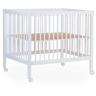 Childhome Laufgitter , Weiß , Holz , Buche , teilmassiv , 78x82x98 cm , Made in Europe, EN 71 , höhenverstellbar , Baby & Kindermöbel, Babyzimmer, Laufgitter