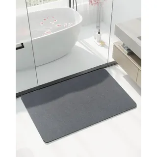 Ribelli Kieselgur Badematte rutschfest 60 x 39 cm, Duschvorleger Badvorleger Schnelltrocknend, 100% Natürlich Stein Bodenmatte, Bad Matte Super Saugfähig Badezimmermatte