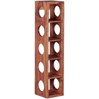 Wohnling Weinregal 15 x 15 x 70 cm Braun
