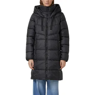 s.Oliver Damen Outdoor-Mantel – Stehkragen, Kapuze, stark wärmend - Schwarz