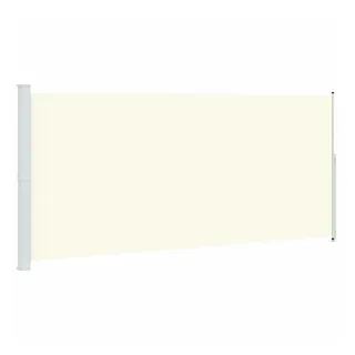 vidaXL Seitenmarkise 220 x 514 cm Creme Polyester