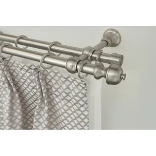 GARESA Vorhangstange Andrea 2-läufig Ø 20 mm 250 cm Silber