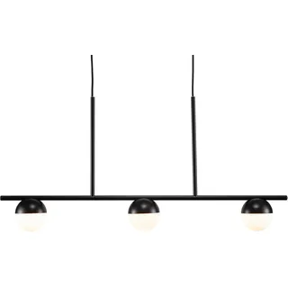 Nordlux Hängeleuchte »CONTINA« G9 Textil Kabel, mundgeblasenes Opal Glas, schwarz