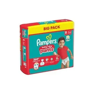 Pampers® Windeln baby-dryTM BIG PACK  Größe Gr.8 (17+ kg) für Kids und Teens, 34 St.