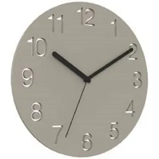 Unilux moderne Wanduhr HELLO, graues Ziffernblatt Ø 40cm, aus recycelten PET-Flaschen