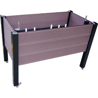 Hochbeet Siena mit integrierter Bewässerung, Kräuterbeet aus WPC - Braun