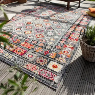 Andiamo Teppich »Colore«, rechteckig, 5 mm Höhe, verschieden Designs, In- und Outdoor geeignet, Wohnzimmer Andiamo multi/hell B: 67 cm   1 St.