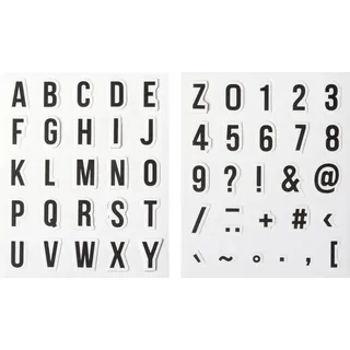 Heyda Stempel-Set „Buchstaben & Zahlen 2“ weiß