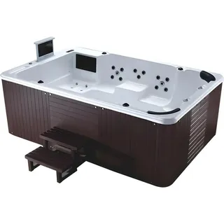 Massagebecken Außenwhirlpool Outdoor-Spa Whirlpool Whirlwanne 308x208 cm - Braun