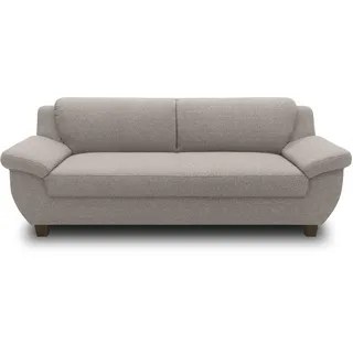 DOMO. collection Sofa Panama, 3-Sitzer, 3er Couch, Garnitur, 3-2-1 Sofa, 91 x 207 x 80 cm (BxTxH), taupe