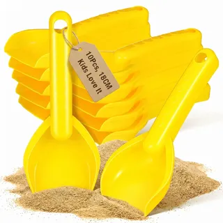Amosfun 10 StüCk Sandschaufeln FüR Kinder, 18cm Kunststoff Strandspielzeug Set, Ideal FüR Sandkasten Und FamilienaktivitäTen