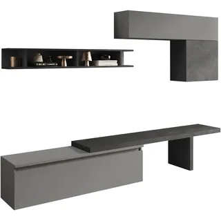 INOSIGN Wohnwand »Infinity, 5tlg. Breite 260 cm, Höhe variabel, Schrankwand, Anbauwand«, grau