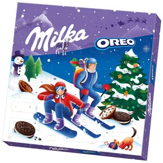 Milka & OREO Adventskalender – Weihnachtskalender mit Schokolade und OREO Keksen – 284g
