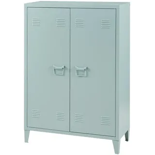 [en.casa] Oripää Aktenschrank 75 x 110 x 33 cm Blau/Grau