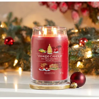 Yankee Candle Duftkerze, große Duftkerze, Big Apple Christmas Signature Large Jar 567g 2-Docht