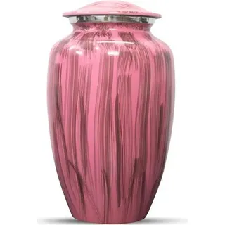 XXL Urne 3,5 Liter aus Aluminium - Moderne pinke Dekorationsurne für Menschliche und Tierasche