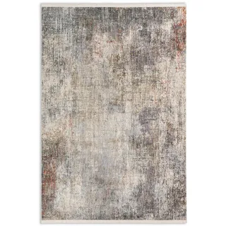 Schöner Wohnen Webteppich , Silberfarben, Beige , Textil , Abstraktes , rechteckig , 133x190 cm , für Fußbodenheizung geeignet, antistatisch , Teppiche und Böden, Teppiche, Webteppiche