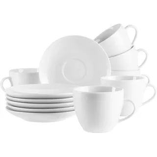 Mäser Barca Kaffeetassen Set 12-tlg. weiß