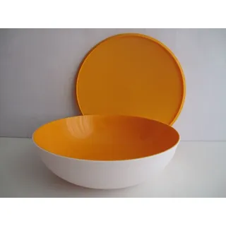 TUPPERWARE Allegra 3,5 L orange weiß Schale Schüssel servieren Servierschale