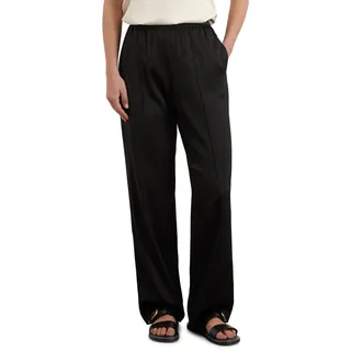 Schlupfhose MARC O'POLO, Damen, Gr. 42, N-Gr, schwarz, Satin, Obermaterial: 96% Viskose, 4% Elasthan, relaxed fit normal, Hosen Schlupfhose, Mit glatter, glänzender Oberfläche