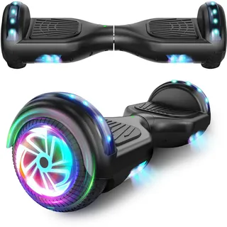 SISIGAD Hoverboard 6.5" Overboard Schwebeboard mit LED/Bluetooth,Skateboard Hoverboard, Geschenk für Kinder