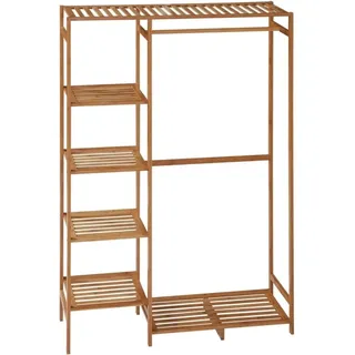 HOMCOM Kleiderständer Bambus 90L x 30B x 145H cm Naturholz
