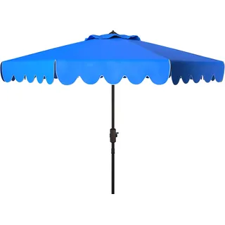 SAFAVIEH Küsten Sonnenschirm für die Terrasse, Pazifikblau, 256 X 256 X 251
