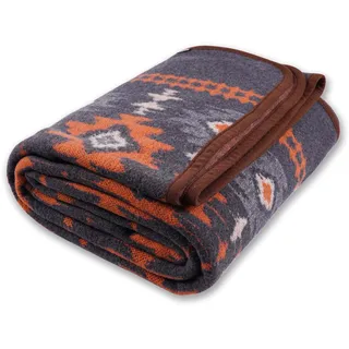 ACUSHLA Campingdecke aus Merinowolle – warm, dick, waschbar, großer Überwurf – ideal für Outdoor-Camping, alle Jahreszeiten, geeignet für Myers Grau