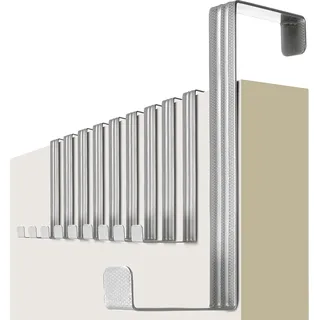 Türhaken aus Edelstahl - 10 Stück - 36-41 cm x 95 cm - Garderobenhaken für die Haustür von beiden Seiten