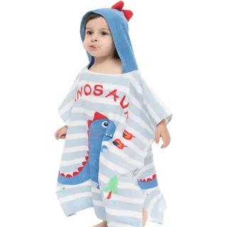 Hilmocho Kinder Poncho Handtuch mit Kapuze Kleinkinder Strandbadetuch mit Kapuze Weiches Saugfähiges Baumwolle Badetuch für Jungen Mädchen