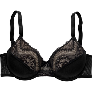 Bügel-BH "BH mit Bügel, Spitzen-BH, als Dessous-Set kombinierbar", Damen, Gr. 80, Cup C, schwarz, Spitze, Obermaterial: 88% Polyamid, 12% Elasthan, PETITE FLEUR GOLD BY LASCANA, BHs Bügel-BH, mit Obercup aus floraler Spitze, sexy Dessous, Topseller
