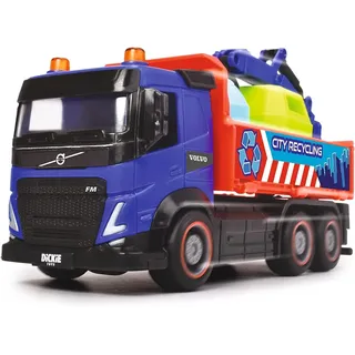 Dickie Toys – City Trucks – 1 von 3 verschiedenen LKW, Betonmischer, Recycling-Truck oder Müllabfuhr, mit Friktionsantrieb für Kinder ab 3 Jahren, 203744014, Mehrfarbig