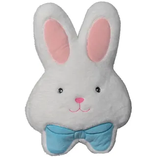 Zierkissen , Blau, Weiß, Pink , Textil , Hase , Füllung: Polyester,Polyester , Tierform , 32x48x9 cm , Bsci, AZO-frei , bügelfrei, pflegeleicht, langlebig , Heimtextilien, Wohntextilien, Kissen, Zierkissen