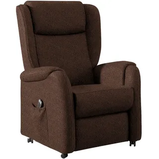 Cantus Ohrensessel , Braun , Textil , 85x117x84 cm , Goldenes M , Lederauswahl, Stoffauswahl, Relaxfunktion , Wohnzimmer, Sessel, Ohrensessel