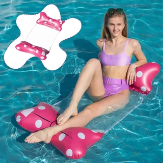 Aufblasbare Wasserhängematte, Wasserhängematte Luftmatratze Pool, 4 in1 Wasser Hängematte Loungesessel Pool, Pool Aufblasbar Luftmatratze Wasser Hängematte für Erwachsene und Kinder