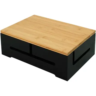 Relaxdays Kabelbox 22 x 32 x 11 cm 11-tlg. schwarz
