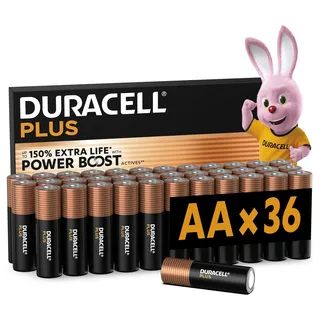 Duracell Plus AA-Batterien (36er-Pack) – Alkaline-Batterien 1,5 V