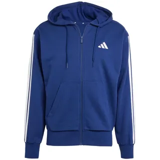 adidas Essentials Three Stripes Reißverschlusspullover Herren Dark Blue/White M